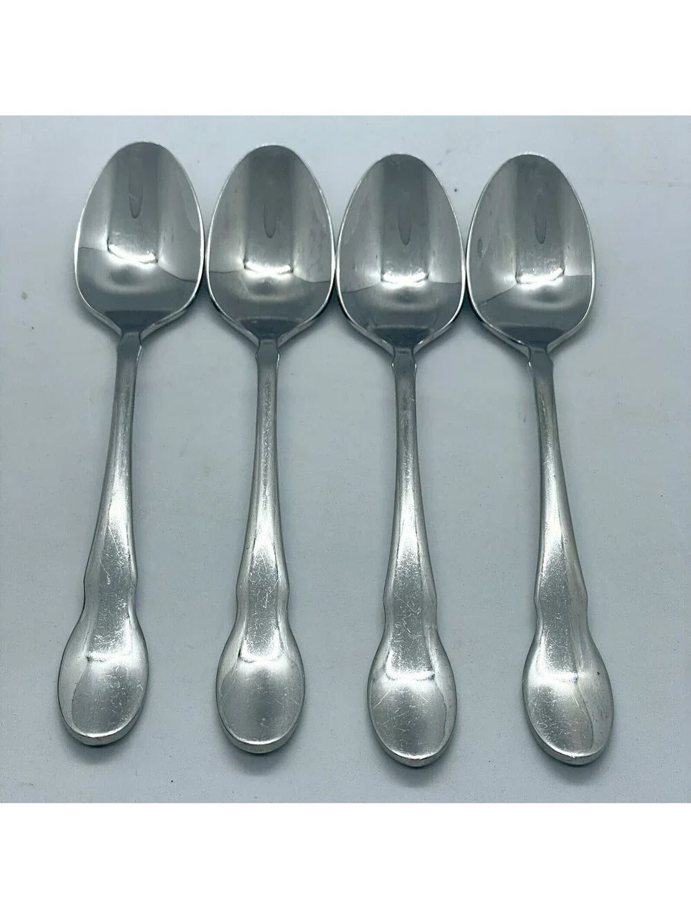 (4) Gourmet Settings ALBION Stainless 18/10 GLOSSY Flatware Teaspoon Lot ~ 6.5”